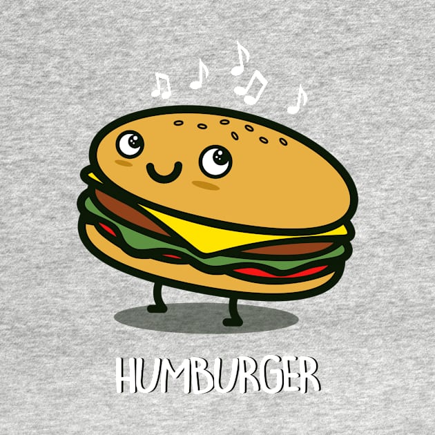Humburger Funny Cute Kawaii Junk Food Humming Hamburger Cheeseburger Gift For Burger Lovers by Originals By Boggs